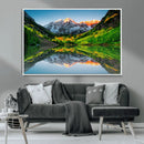 Maroon Bells Lake Wall Art Canvas Print – Framed Majestic