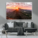 Mountain Sunrise Wall Art – Framed Alpine Ridge Canvas by MyGreatCanvas | Canvas Wall Art Prints | Photo Prints & Wall Decor