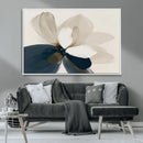 Minimal Flower Wall Art Canvas Print – Framed Beige Bloom by MyGreatCanvas | Canvas Wall Art Prints | Photo Prints & Wall Decor