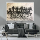 Running Horses Wall Art Canvas Print – Framed Monochrome by MyGreatCanvas | Canvas Wall Art Prints | Photo Prints & Wall Decor