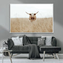Texas Longhorn Wall Art Canvas Print – Framed Lone Cattle by MyGreatCanvas | Canvas Wall Art Prints | Photo Prints & Wall Decor