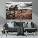 Rustic Barn Wall Art Canvas Print – Framed Moody Field Scene by MyGreatCanvas | Canvas Wall Art Prints | Photo Prints & Wall Decor