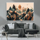 Wood Mountain Landscape Wall Art Canvas Print – Framed