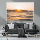 Calm Water Wall Art – Framed Sunset Waves Canvas Artwork, by MyGreatCanvas | Canvas Wall Art Prints | Photo Prints & Wall Decor