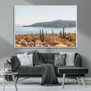 Desert Lake Wall Art – Framed Cactus Mountain Canvas by MyGreatCanvas | Canvas Wall Art Prints | Photo Prints & Wall Decor
