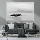 Whale Tail Wall Art – Framed Black White Ocean Canvas by MyGreatCanvas | Canvas Wall Art Prints | Photo Prints & Wall Decor