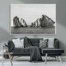 Coastal Wall Art – Framed Black White Ocean Canvas Artwork, by MyGreatCanvas | Canvas Wall Art Prints | Photo Prints & Wall Decor