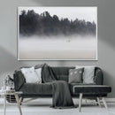 Surfer Fog Wall Art Canvas Print – Framed Foggy Beach Scene by MyGreatCanvas | Canvas Wall Art Prints | Photo Prints & Wall Decor