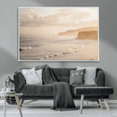 Misty Coastal Wall Art Canvas Print – Framed Golden Sunset by MyGreatCanvas | Canvas Wall Art Prints | Photo Prints & Wall Decor
