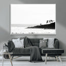 Surfer Cliffs Wall Art Canvas Print – Framed Black White by MyGreatCanvas | Canvas Wall Art Prints | Photo Prints & Wall Decor
