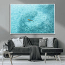 Fish Swarm Wall Art Canvas Print – Framed Aerial Shark and by MyGreatCanvas | Canvas Wall Art Prints | Photo Prints & Wall Decor