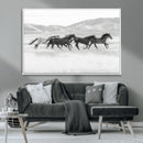 Wild Horses Running Wall Art Canvas Print, Framed Black by MyGreatCanvas | Canvas Wall Art Prints | Photo Prints & Wall Decor