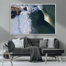 Ocean Wave Wall Art – Aerial Coastal View Canvas Artwork, by MyGreatCanvas | Canvas Wall Art Prints | Photo Prints & Wall Decor