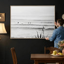 Surfer Silhouette Wall Art Canvas Print – Framed Calm Ocean by MyGreatCanvas | Canvas Wall Art Prints | Photo Prints & Wall Decor