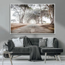 Cypress Tunnel Wall Art – Framed Misty Road Canvas Artwork, by MyGreatCanvas | Canvas Wall Art Prints | Photo Prints & Wall Decor