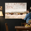 Longhorn Cattle Wall Art Canvas Print – Framed Texas Ranch