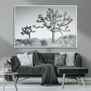 Joshua Tree Wall Art Canvas Print – Framed Black White