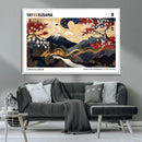 Modern Mount Fuji Wall Art Canvas Print – Framed Abstract