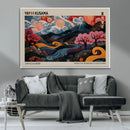 Modern Japanese Wall Art Canvas Print – Framed Contemporary