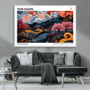 Modern Japanese Wall Art Canvas Print – Framed Abstract