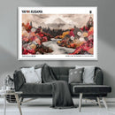 Modern Japanese Wall Art Canvas Print – Framed Abstract