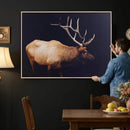 Rustic Elk Wall Art Canvas Print – Framed Moody Wildlife Art by MyGreatCanvas | Canvas Wall Art Prints | Photo Prints & Wall Decor