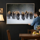 Bison Herd Wall Art Canvas Print, Framed Rustic Wildlife by MyGreatCanvas | Canvas Wall Art Prints | Photo Prints & Wall Decor