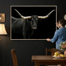 Texas Longhorn Wall Art Canvas Print – Framed Rustic Western by MyGreatCanvas | Canvas Wall Art Prints | Photo Prints & Wall Decor