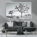 Joshua Trees Wall Art Canvas Print – Framed Black White