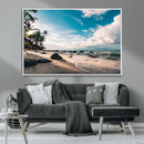 Tropical Beach Wall Art Canvas Print – Framed Ocean Waves