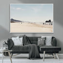 Minimalist Beach Wall Art Canvas Print – Framed Coastal