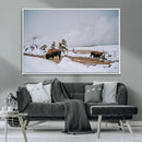 Bison Wildlife Wall Art Canvas Print – Framed Snowy Prairie by MyGreatCanvas | Canvas Wall Art Prints | Photo Prints & Wall Decor