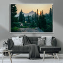 Mountain Wall Art Canvas Print – Framed Forest Serenity