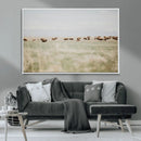 Bison Herd Wall Art Canvas Print – Framed Western Bison