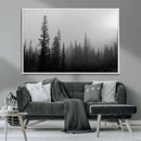 Misty Pines Wall Art Canvas Print – Framed Woodland