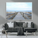 Beach Boardwalk Wall Art Canvas Print – Framed Coastal