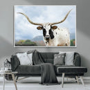 Texas Longhorn Wall Art Canvas Print – Framed Western Rustic by MyGreatCanvas | Canvas Wall Art Prints | Photo Prints & Wall Decor