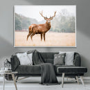 Vintage Wildlife Wall Art Canvas Print – Misty Landscape