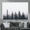 Foggy Forest Wall Art Canvas Print – Framed Misty Pines