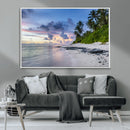 Tropical Beach Wall Art Canvas Print – Framed Sunset Glow by MyGreatCanvas | Canvas Wall Art Prints | Photo Prints & Wall Decor
