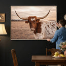 Texas Longhorn Cow Canvas Wall Art, Majestic Bull and Rustic by MyGreatCanvas | Canvas Wall Art Prints | Photo Prints & Wall Decor