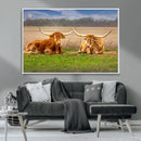 Texas Longhorn Pair Wall Art Canvas Print – Peaceful Rustic by MyGreatCanvas | Canvas Wall Art Prints | Photo Prints & Wall Decor