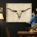 Longhorn Skull Wall Art Canvas Print – Rustic Western by MyGreatCanvas | Canvas Wall Art Prints | Photo Prints & Wall Decor
