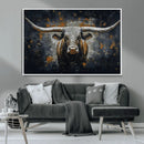 Rustic Longhorn Bull Wall Art Canvas Print – Vintage Western by MyGreatCanvas | Canvas Wall Art Prints | Photo Prints & Wall Decor
