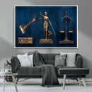 Lady Justice Wall Art Canvas Print – Elegant Gold Legal by MyGreatCanvas | Canvas Wall Art Prints | Photo Prints & Wall Decor