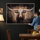Abstract Longhorn Wall Art Canvas Print – Vintage Western by MyGreatCanvas | Canvas Wall Art Prints | Photo Prints & Wall Decor