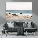 Coastal Ocean View Wall Art Canvas Print – Serene Rocky by MyGreatCanvas | Canvas Wall Art Prints | Photo Prints & Wall Decor