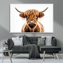 Scottish Highland Cow Canvas Print, Framed Highland Cow