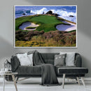 Ocean Cliff Golf Green Canvas Print – Framed Majestic by MyGreatCanvas | Canvas Wall Art Prints | Photo Prints & Wall Decor