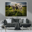 Grazing Cattle Herd Pasture Green Field Livestock Natural by MyGreatCanvas | Canvas Wall Art Prints | Photo Prints & Wall Decor